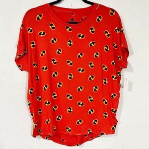 Disney Parks The Incredibles Logo Lightweight Flowy Shirt NWT Size Small‎